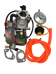 Three Fuel carburetor with LPG kit converts Homelite 5000 watt generators to a tri fuel generator