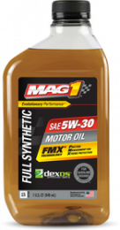 Mag 1 Full Synthetic 5W-30 motor oil Recommended to extend the life of small engines. one quart bottle