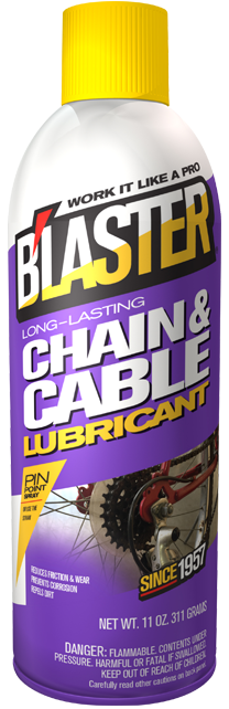 Blaster chain & cable lube Recommended to keep control cables and drive  chains operating smooth
